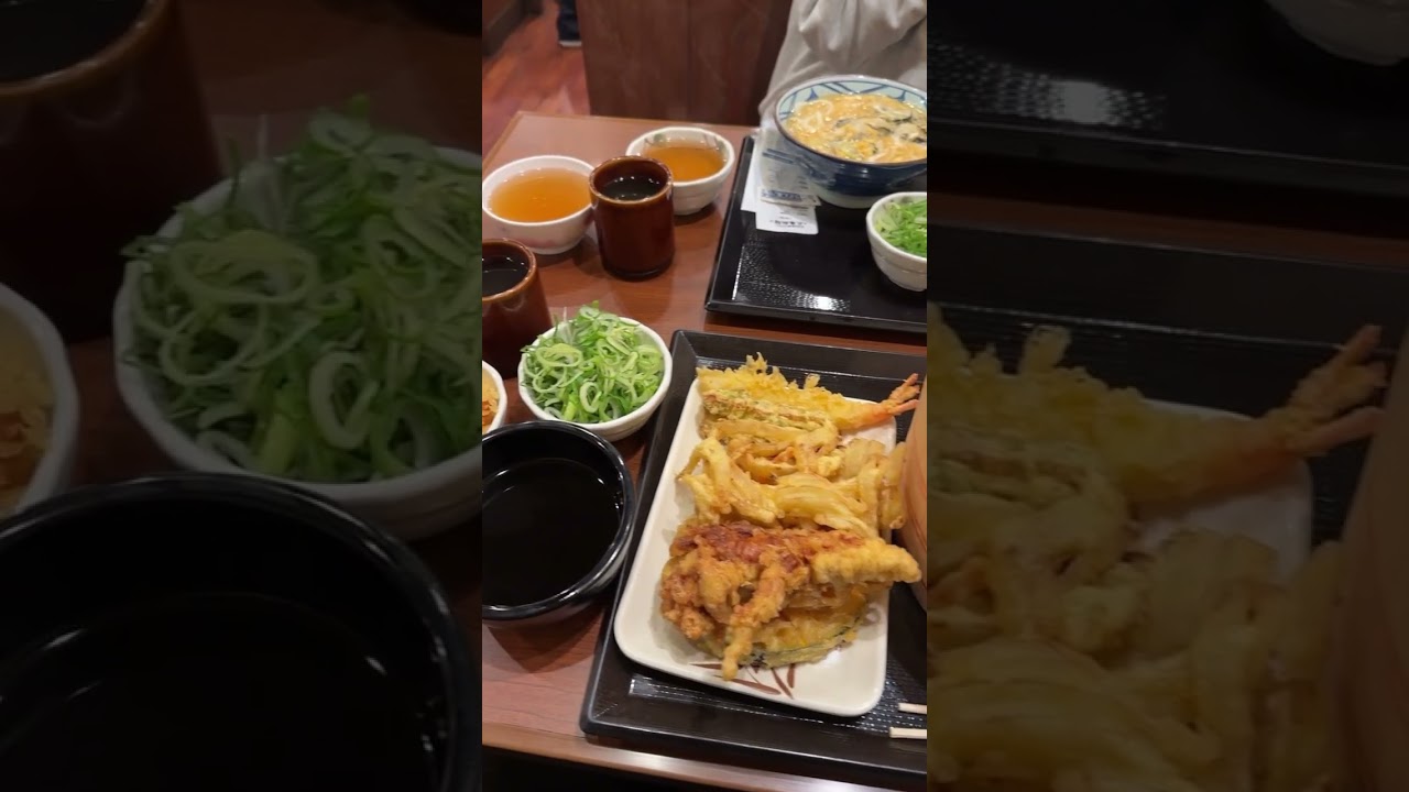 1日だから丸亀製麺の釜揚げうどんの得を爆食いした #丸亀製麺 #釜揚げうどん半額