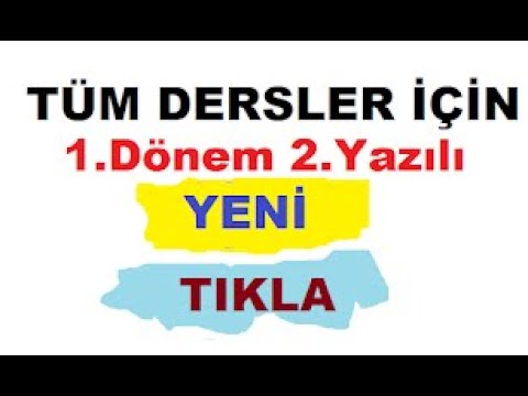 1. DÖNEM 2. YAZILI SORULARI #Shorts