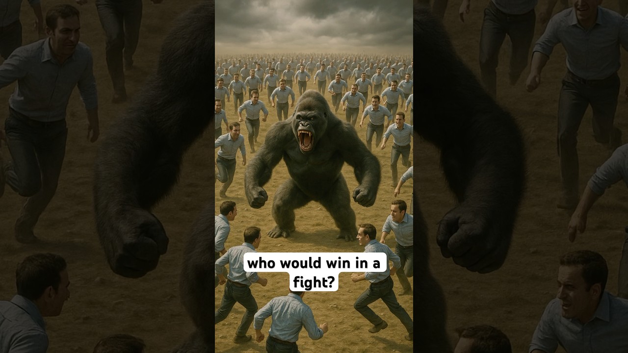 1 Gorilla vs 100 Men