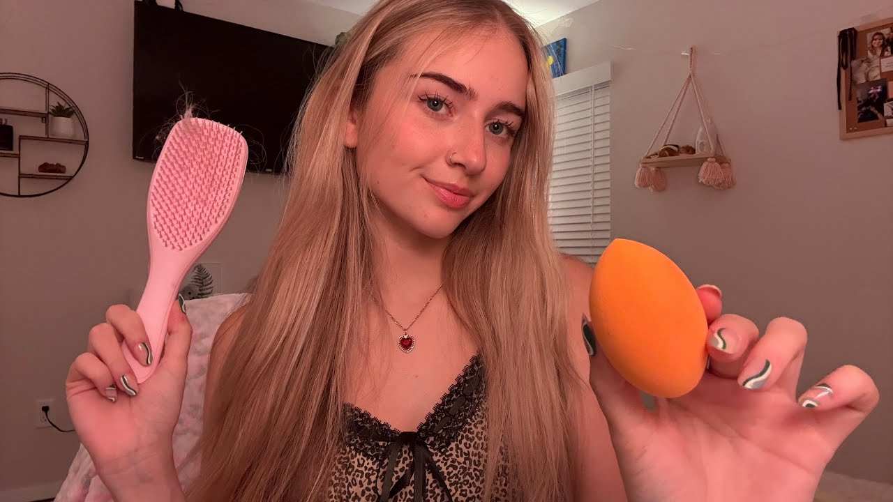 1 Hour ASMR For Deep Sleep- Hair Play, Personal Attention, Mouth Sounds, Hand Sounds