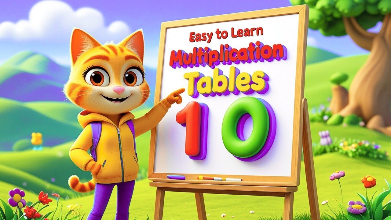 1 to 10 Multiplication Tables with Music 🎶 | Kids Educational Video
