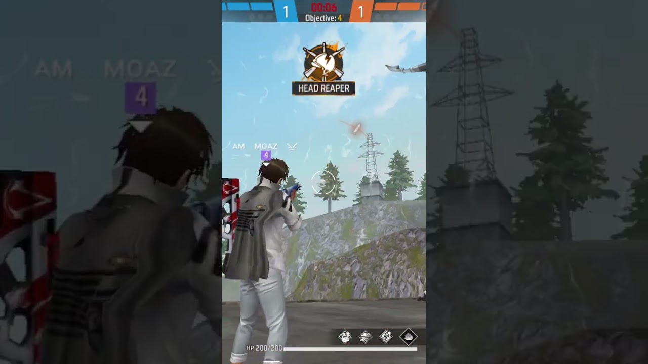 1 vs 3 cluch #ff #anime #ajjubhai #moaz