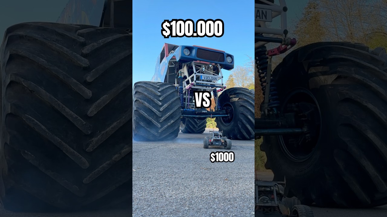 $10 VS $1000 RC VS MONSTER TRUCK 🚀😳