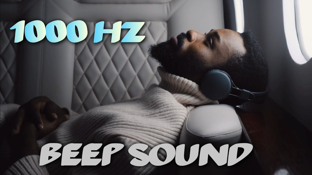 1000Hz Beep Sound | ADHD Focus Sound | ASMR Sounds | 1 hour Dark Screen