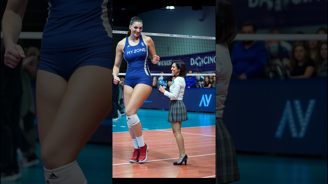 10ft+ Female Volleyball Player Steals the Spotlight with Dance Performance! #shorts  매우 키가 큰 여자
