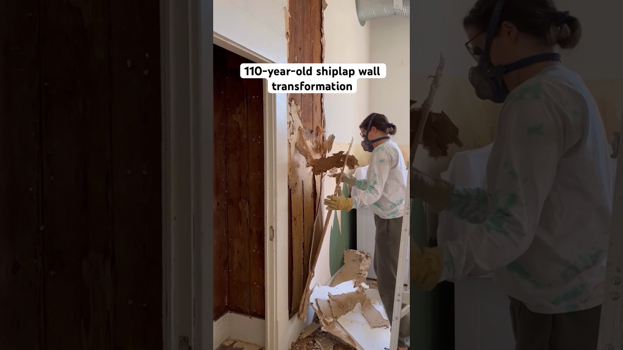 110-Year-Old Shiplap Wall Transformation | DIY Kitchen Renovation