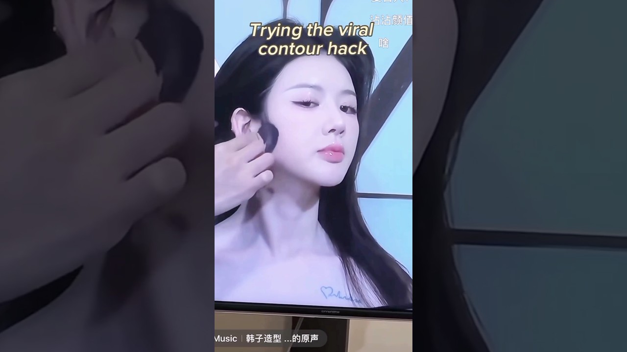 11M Views in Instagram 🤩 Viral Korean Face Contour Hack😍 #makeup #koreanmakeup #shorts