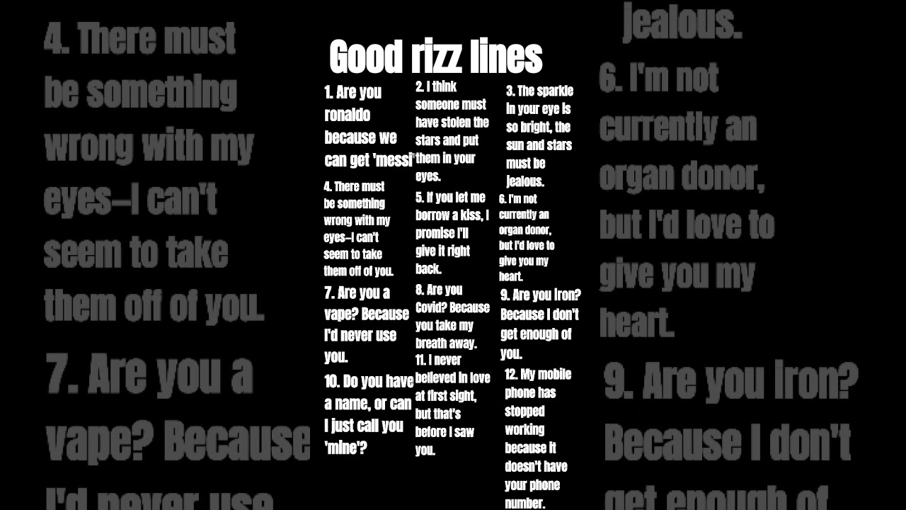 12 good rizz lines for boys & girls