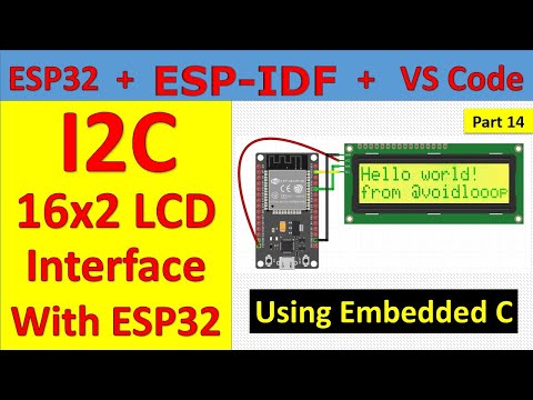 14 I2C 16x2 LCD interface with ESP32 using ESP-IDF and Embedded C