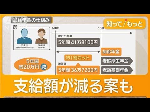 配偶者の「加給年金」も縮小　1割カット5年で20万円減…　遺族年金の大幅カットに加え【知ってもっと】【グッド！モーニング】(2025年6月3日)