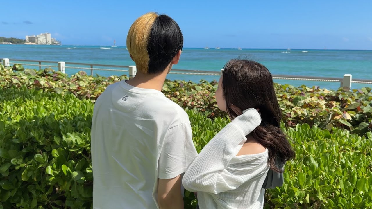 2人でハワイ旅行にきました