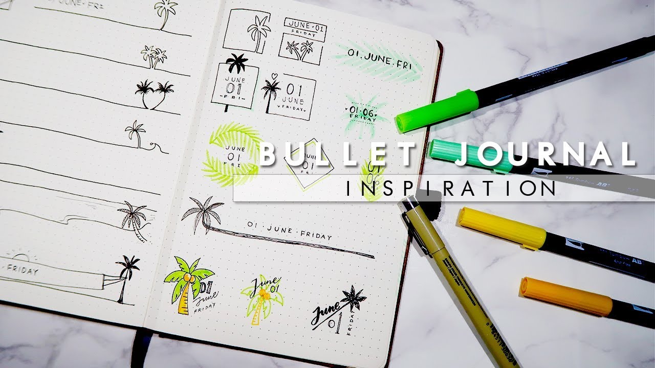 20 Bullet Journal Doodles For Day Divider Ideas