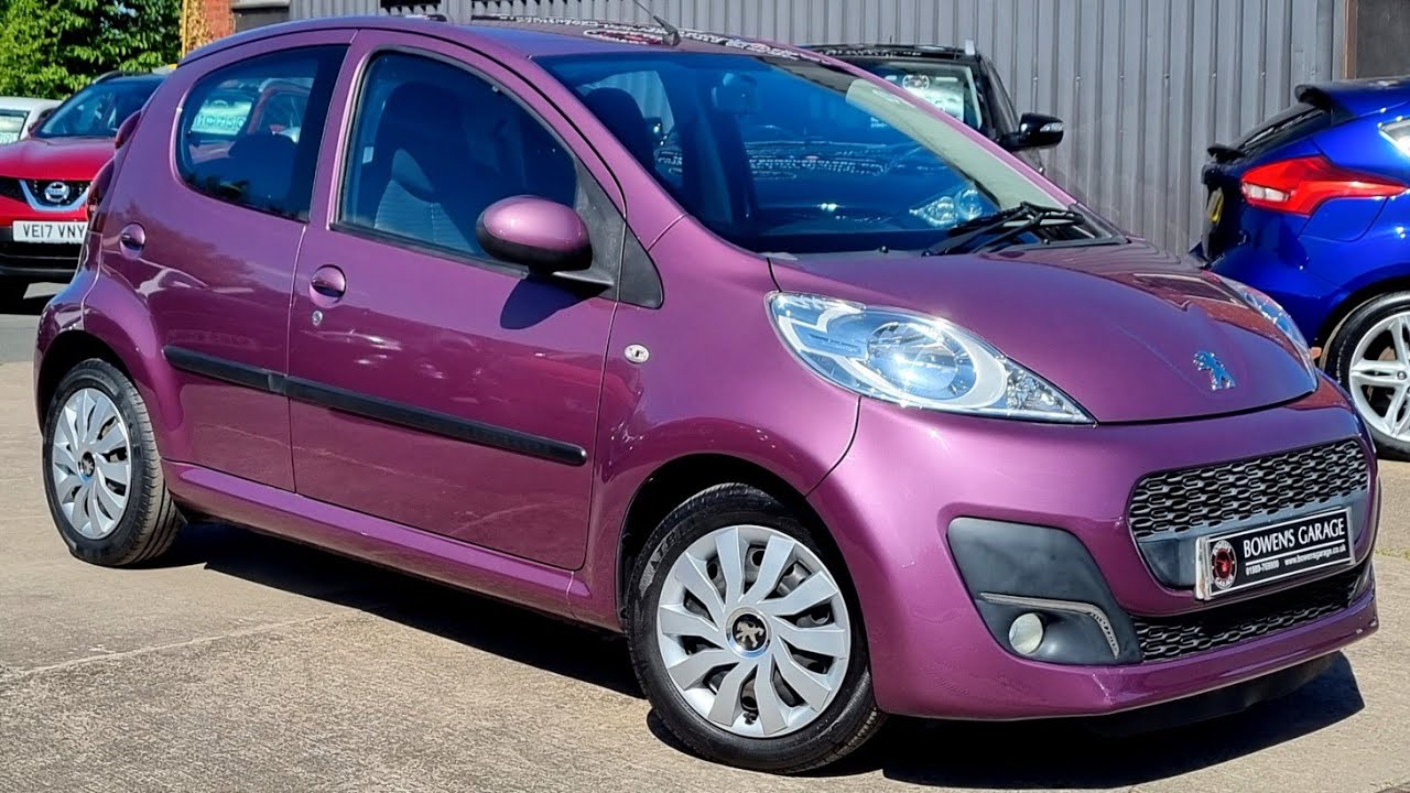2012 (62) Peugeot 107 Active 1.0 5Dr in Plum. 17k Miles. 7 Services. NIL Road Tax. Air Con. £5250