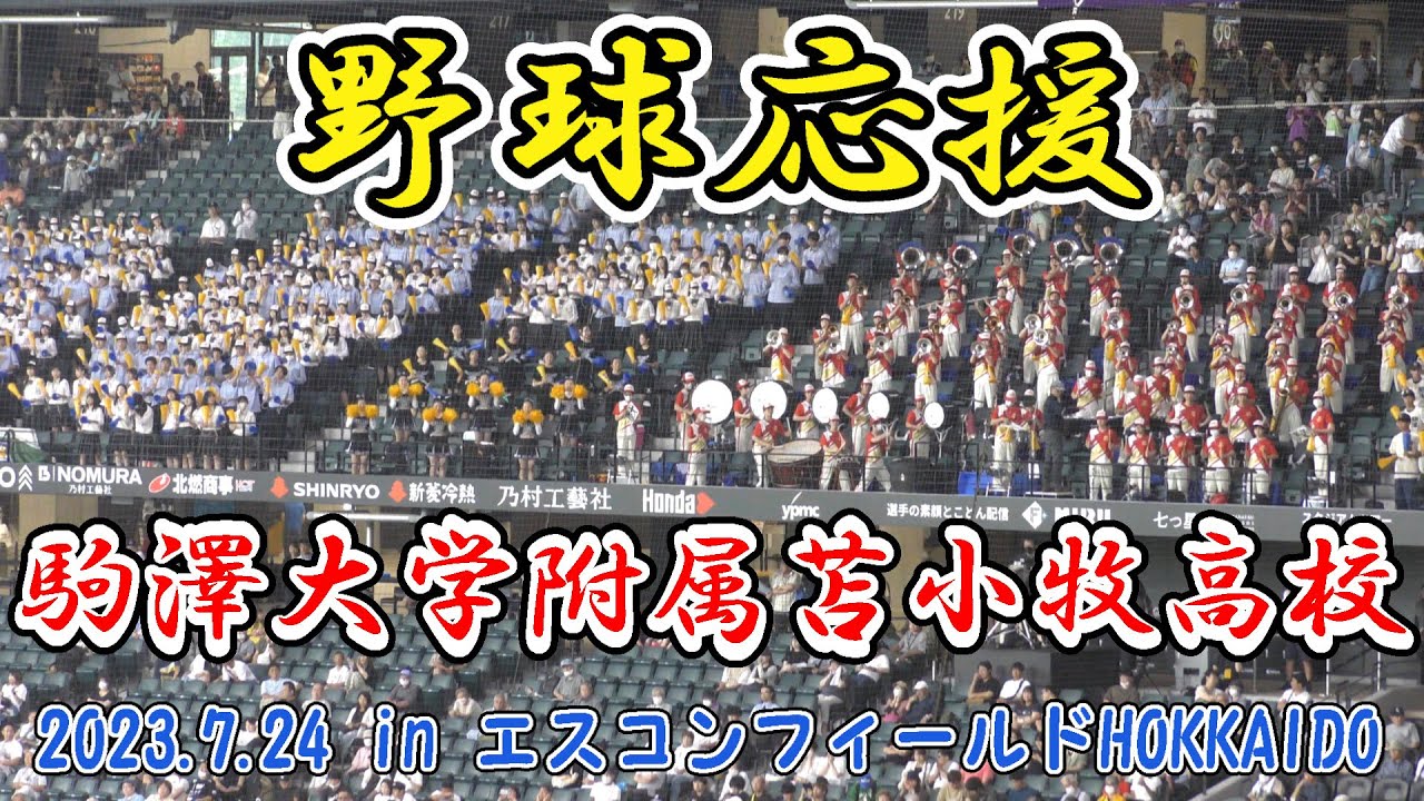 野球応援（駒澤大学附属苫小牧高校）2023.7.24　高校野球南北海道大会準決勝（vs北海高校）　in エスコンフィールドHOKKAIDO