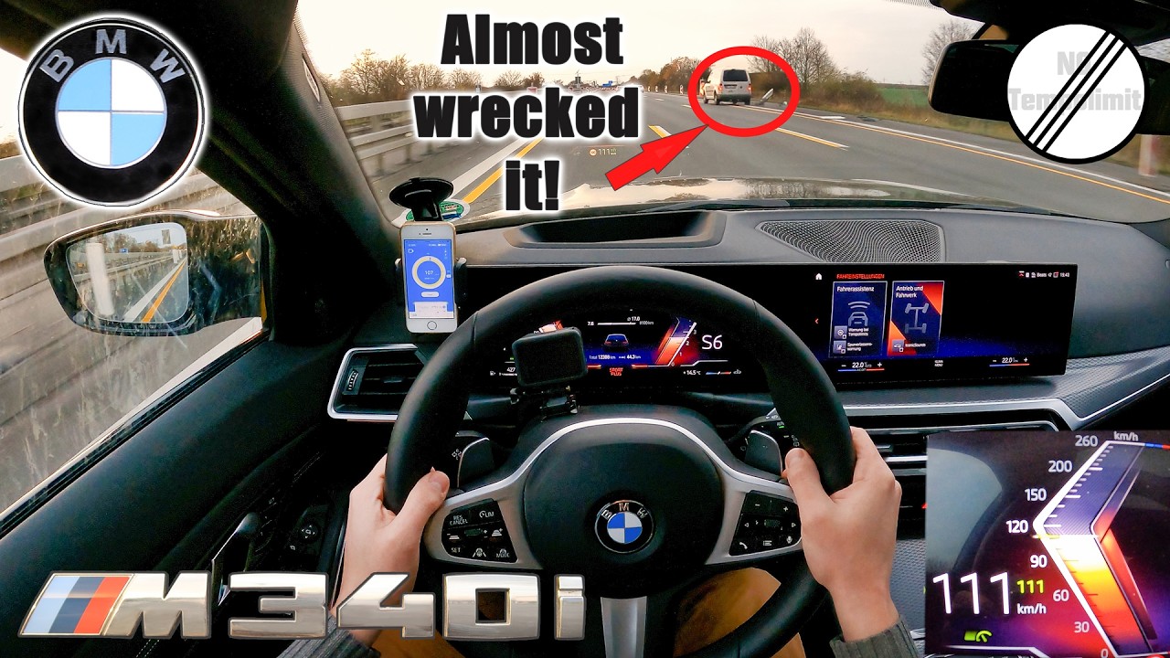 2024 BMW M340i Touring Top Speed German Autobahn POV
