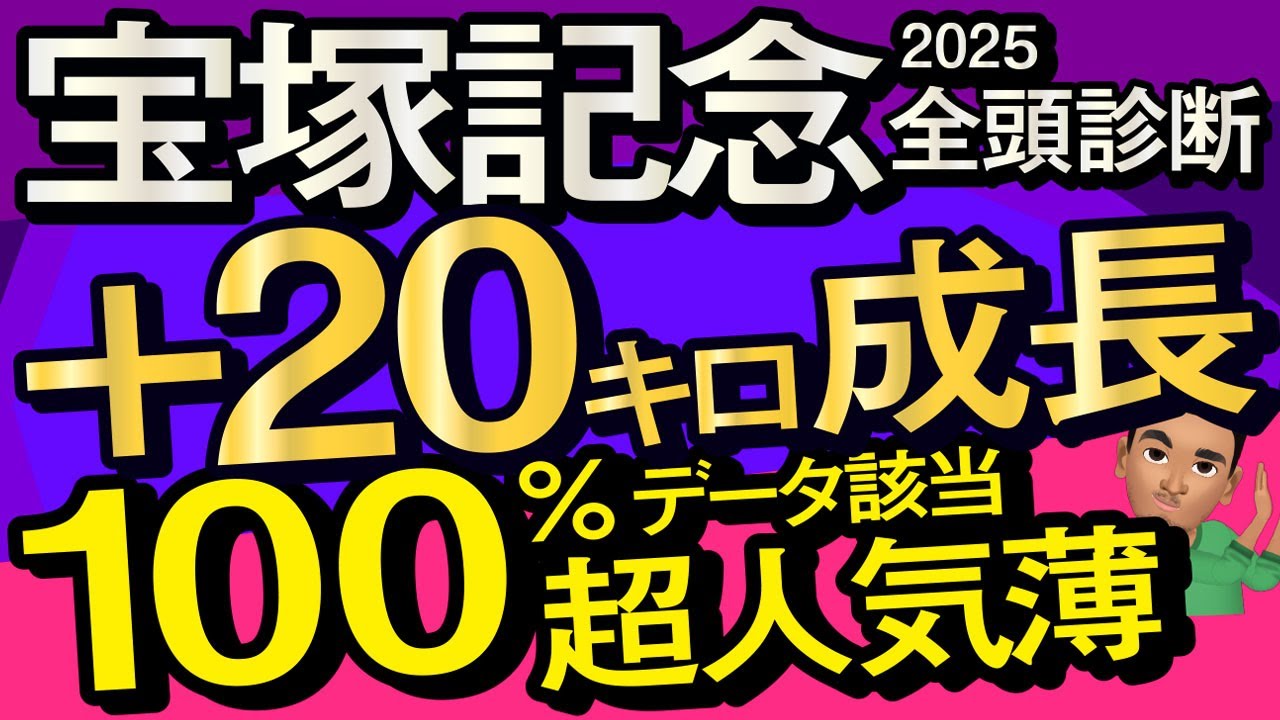 【宝塚記念2025予想大会・全頭診断】＋20キロ成長の100％データ該当超人気薄！レースのシュミレーションしてみた！アーバンシック、ドゥレッツァ、ベラジオオペラ、レガレイラなど出走予定。
