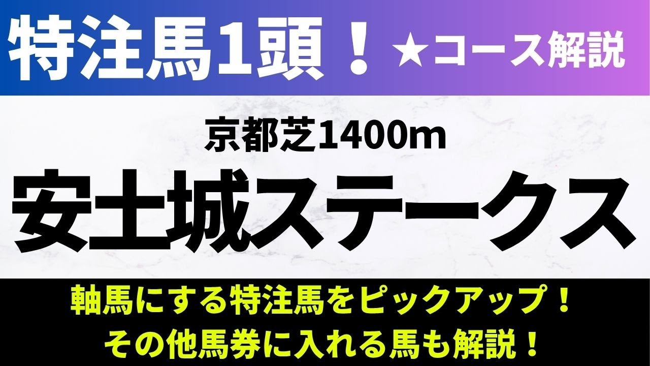 【2025安土城S_予想】先週の平安Sは特注馬のアウトレンジが1着！