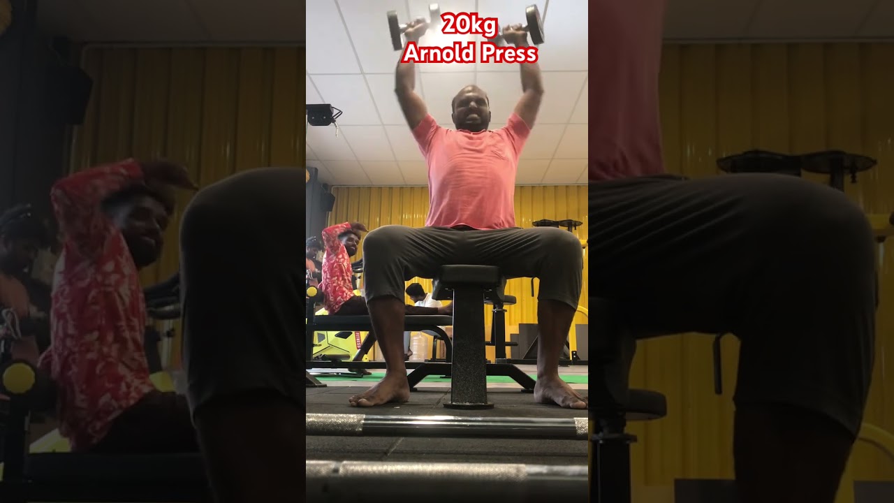 20kg Arnold shoulder press #viralvideo #shorts