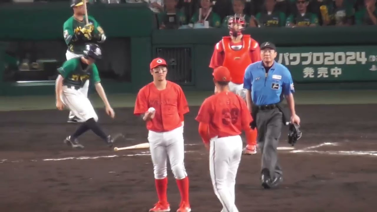 広島カープ2年目の長谷部銀次が嬉しいプロ初登板！１回無安打無失点の投球ハイライト！2024年7月21日