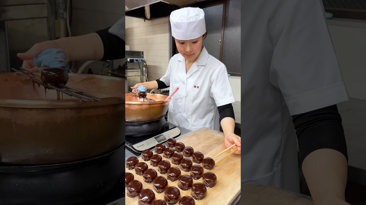 25歳の和菓子職人が匠の技で作る季節の銘菓🌰 #japanesefood