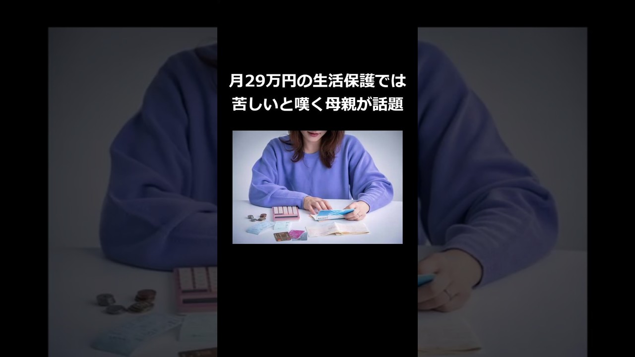 月29万円の生活保護では苦しいと嘆く母親が話題 #shorts