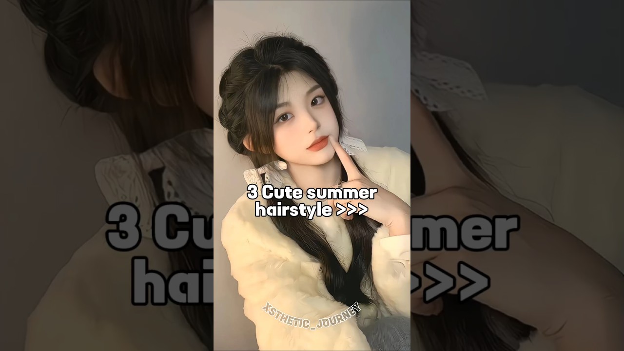 3 cute summer hair style 💗✨| must try | #aesthetic #tranding #hairstyle #viralshort