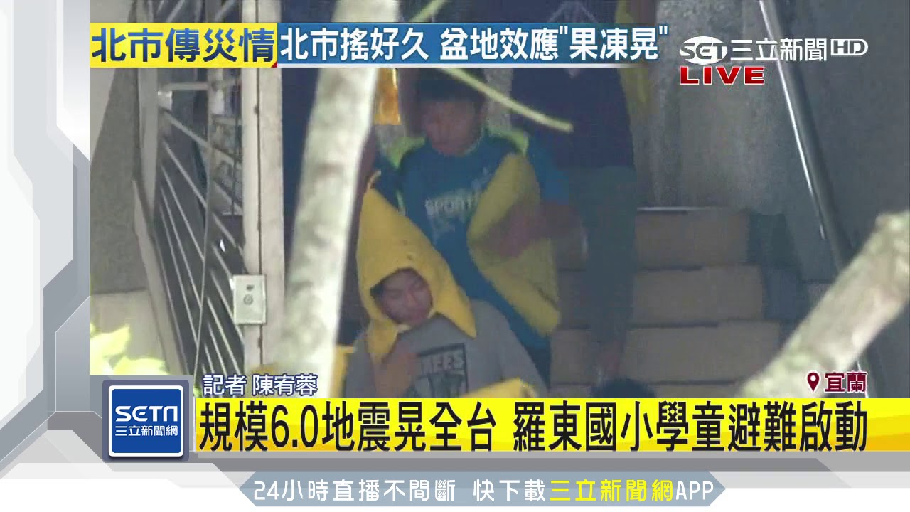 宜蘭最大震度3級！羅東國小生戴防災頭套　集體奔操場避難｜三立新聞台