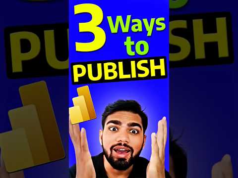 3 ways to publish Power BI reports #powerbi #excel #datavisualization #powerbitutorial