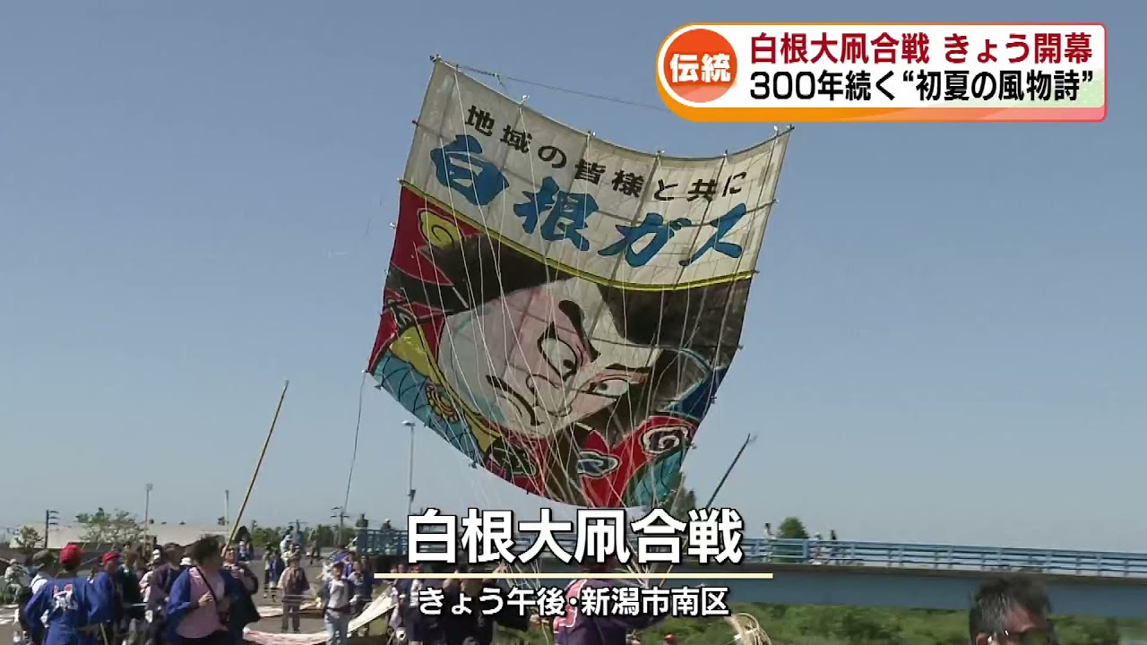 【伝統】初夏の風物詩　300年の歴史　白根大凧合戦が開幕《新潟》