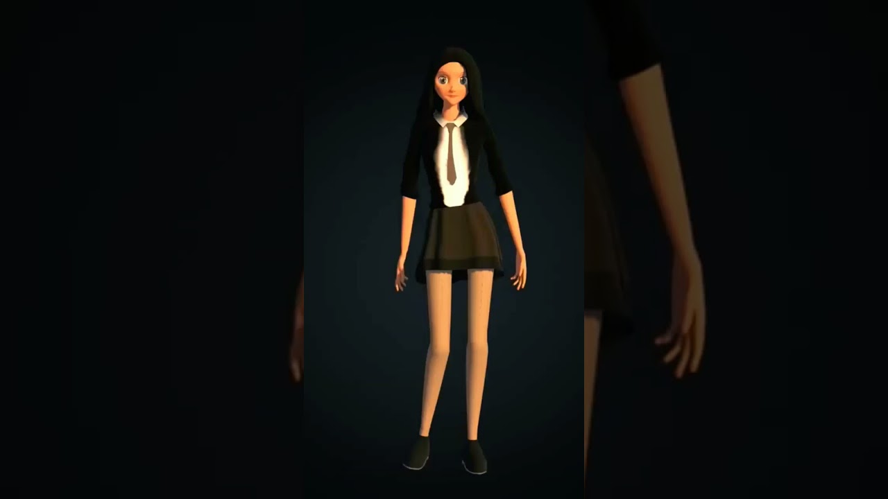 3D Girl Dance -- Just Testing This Post. #shorts #shortsvideo
