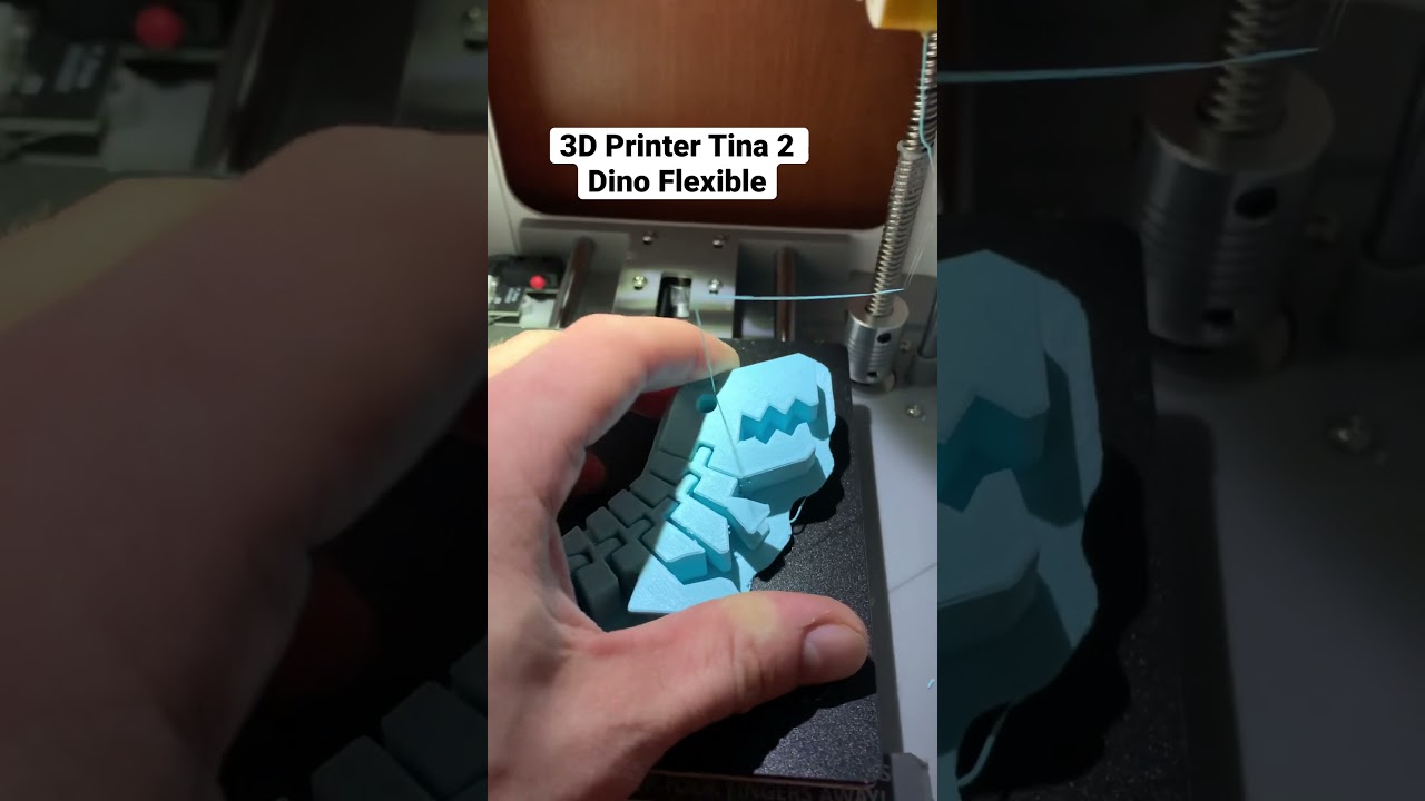 3D Printer Tina 2 . Flexible T-Rex.