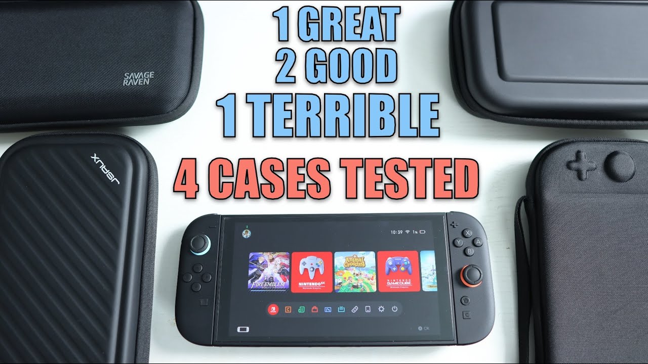 4 Nintendo Switch 2 cases compared Savage Raven, TomToc, Jsaux and Orzly