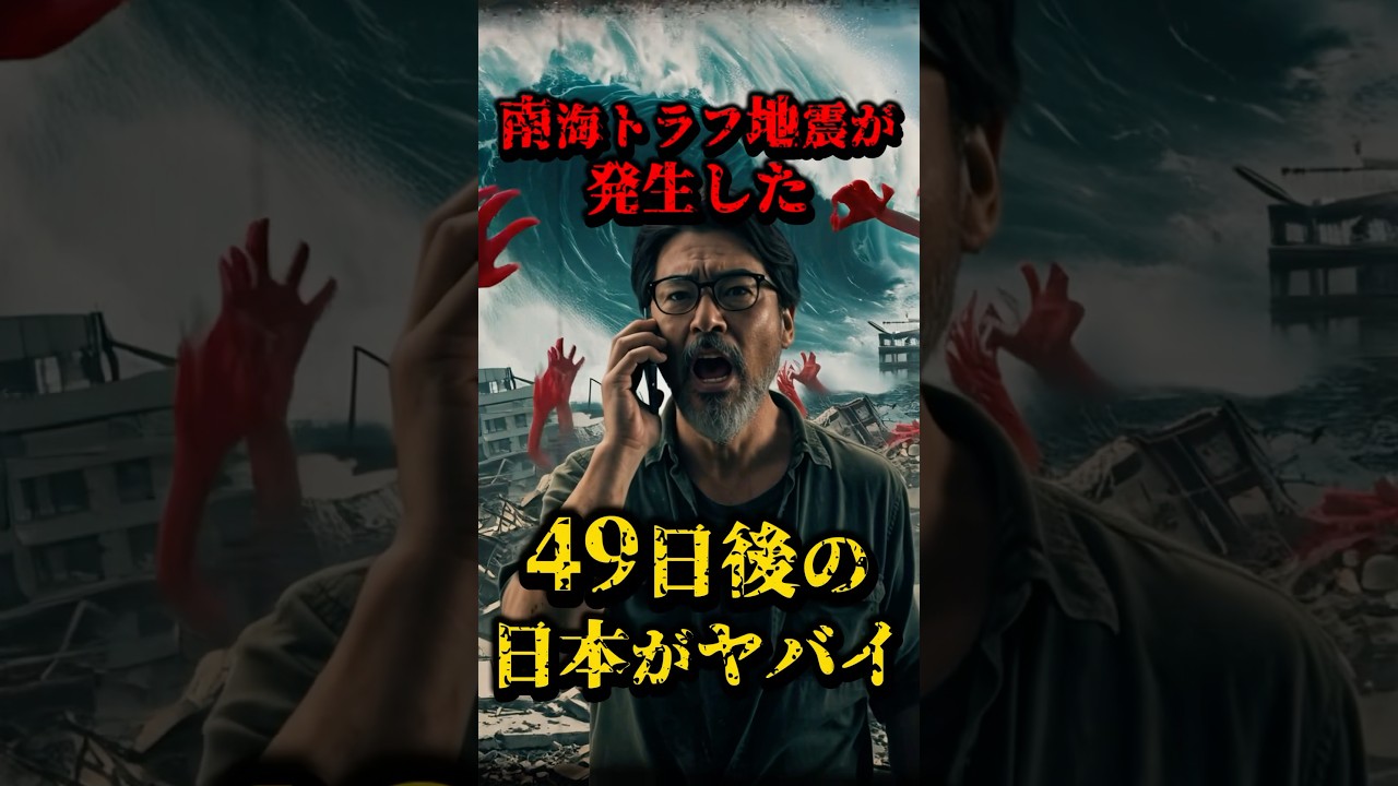 🔥40万再生突破！南海トラフ地震が発生した49日後の日本がヤバイ #都市伝説 #怖い話 #日本 #南海トラフ #地震