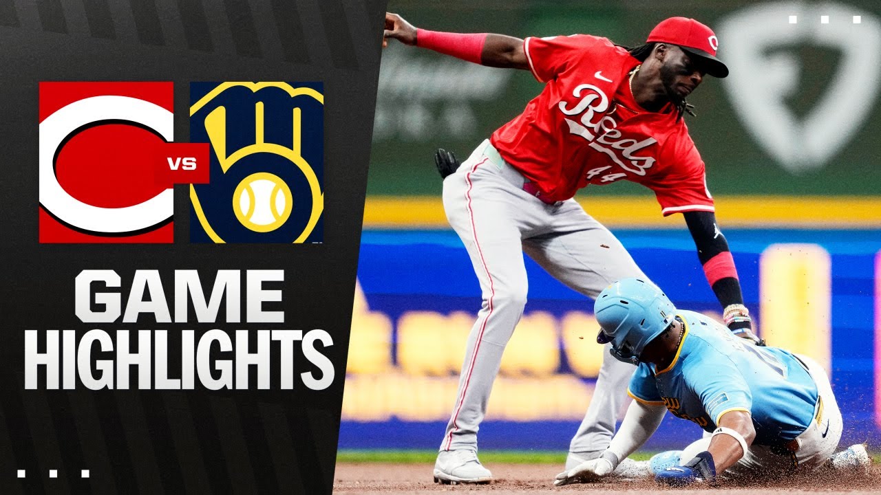 レッズ対ブルワーズ戦ハイライト（4/4/25）| MLBハイライト