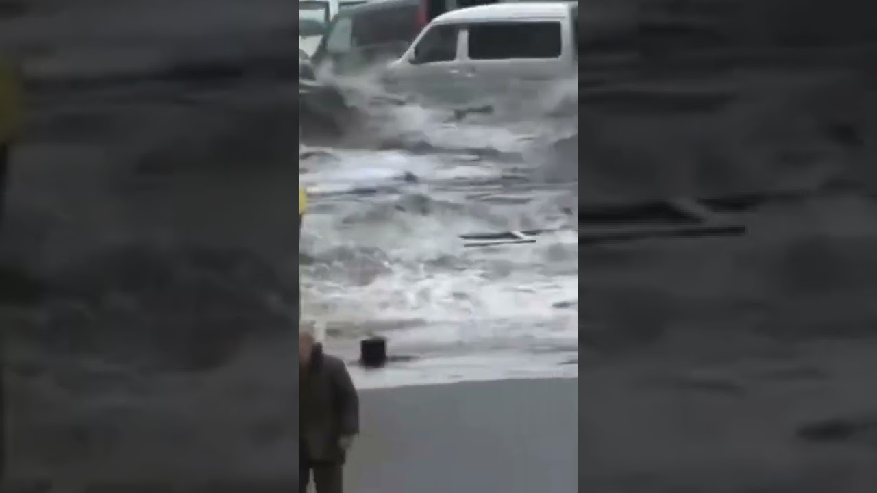 人が飲み込まれる瞬間4　東日本大震災地震津波ライブ　JAPAN earthquake TUNAMI LIVE　#shorts　#地震津波ライブセンター