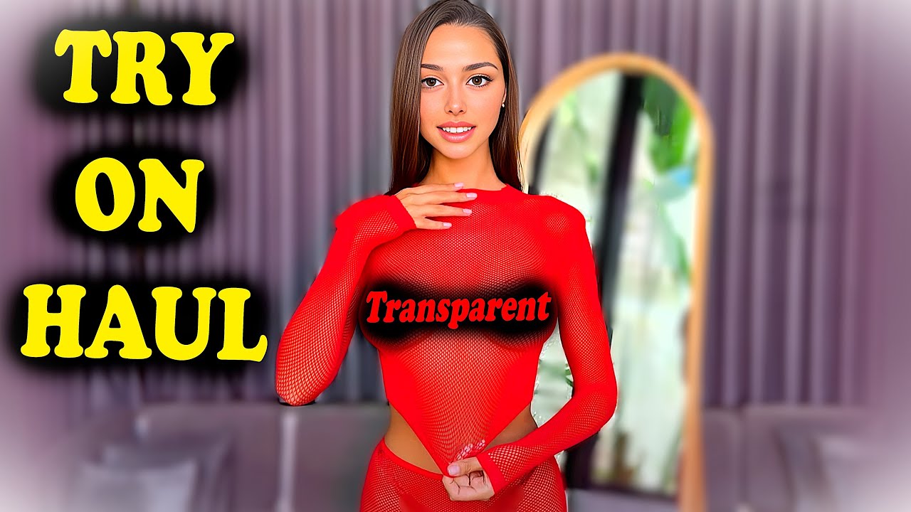 4K Bikini & Lingerie Try-On Haul | Home cleaning Transparent dress See-Through | Sheer | Mesh  2025
