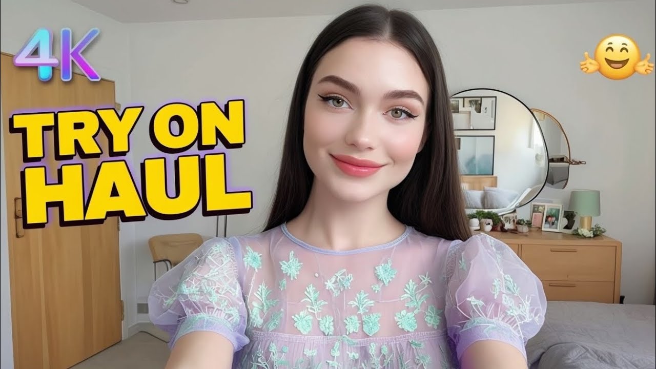 4K Transparent Dress Try on Haul [Seasonal Try haul] see through lingerie Fishnet outfit try on Haul