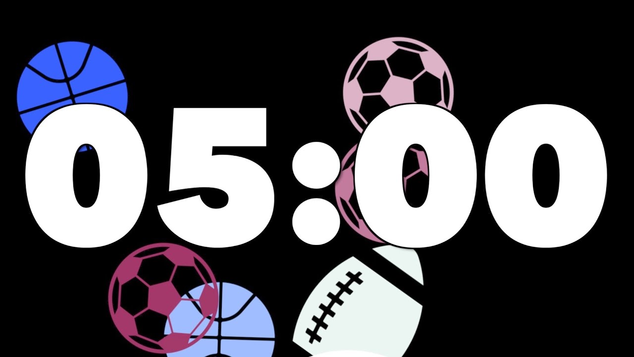 5 Minute Online Timer: Sports Theme