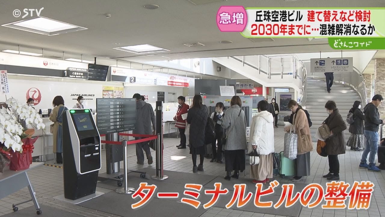 丘珠空港ビル拡張整備へ　利用者急増で床面積２倍に　年間50万人達成も残る課題　札幌
