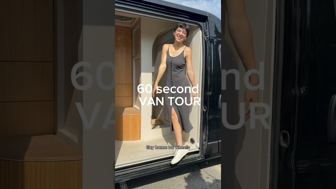60 SECOND VAN TOUR! 🤩🤯 #vanlife #vantour #shorts #diy