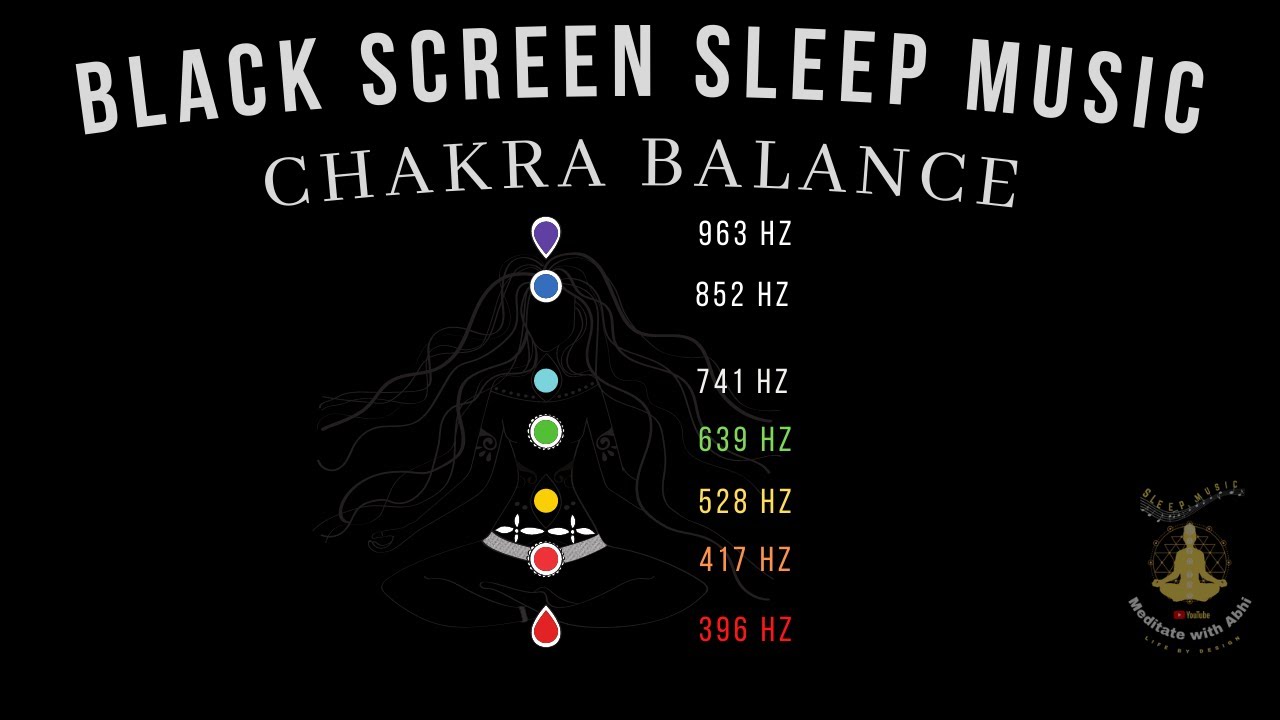 7 Chakras Healing Sleep Music ★︎ Black Screen Sleep Music ★︎ Reduce Anxiety
