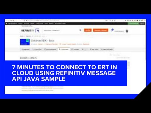7 Minutes to Connect to ERT in Cloud Using Refinitiv Message API Java Sample | Refinitiv Developers
