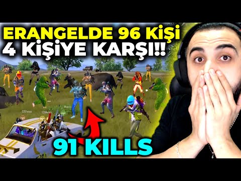 91 KILLS!! 4 VS 96 HERKES BİZE KARŞI OYNARSA? w/ Naruto, Yeisso, Woozie | PUBG MOBILE