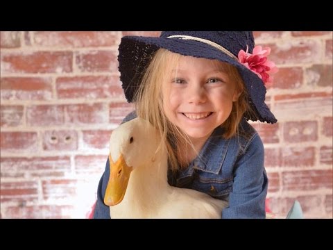 A girl and her duck