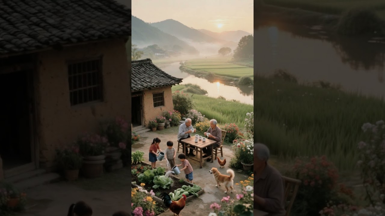 A normal morning in our Village 😊🌾🌳 #village #ytshorts #morningroutine