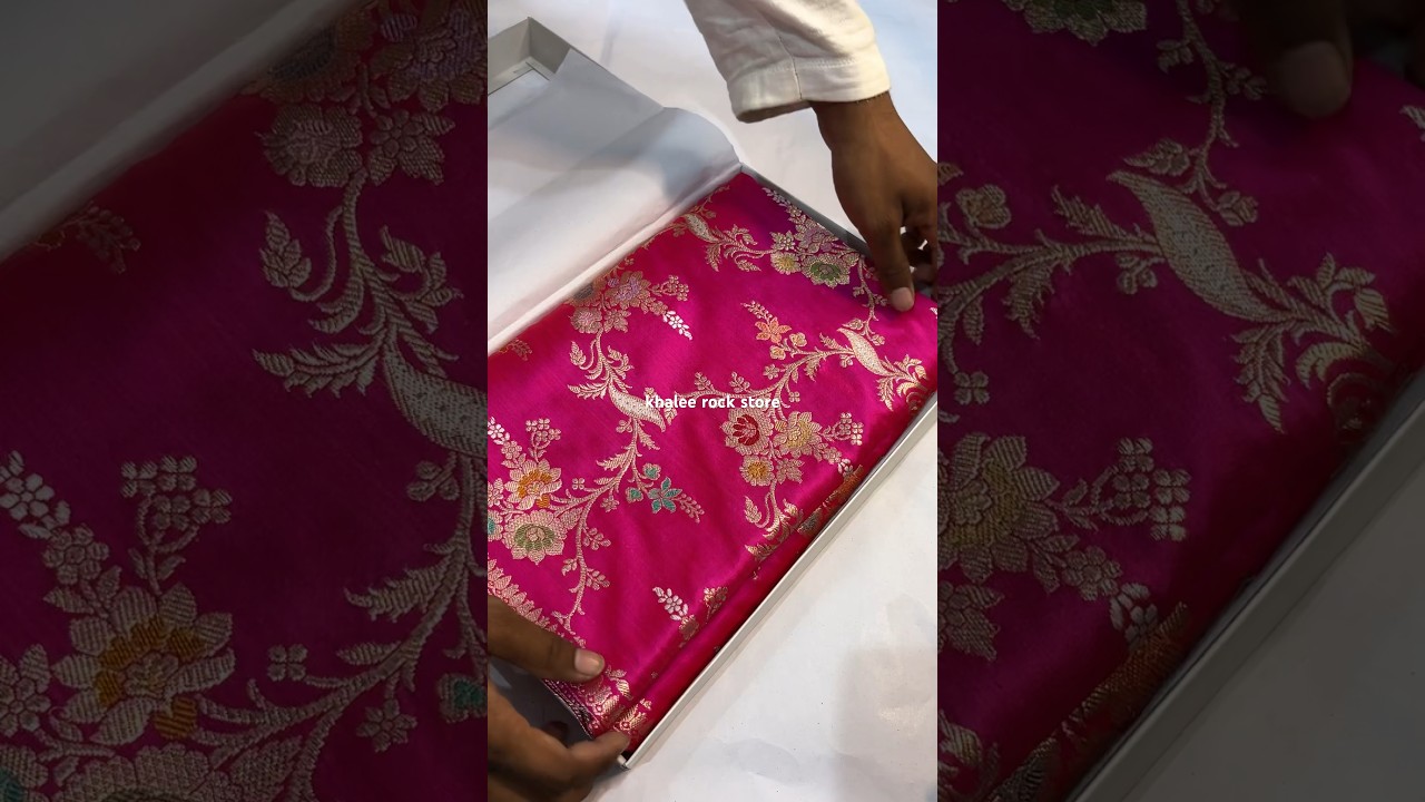 a very beautiful saree pure katan silk banarasi handloom kadhwa sarees buy now 9026131559 #shorts