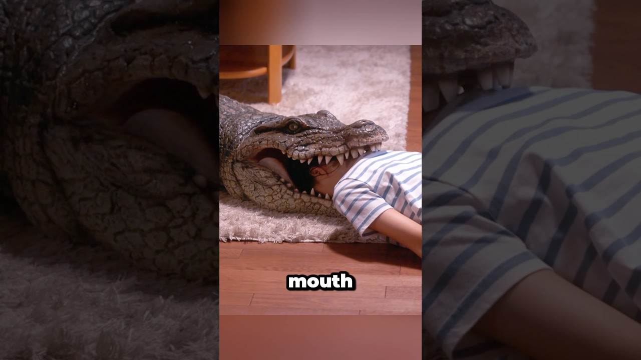 A woman's head in a crocodile's mouth? #shorts #movie