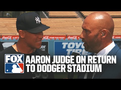 Aaron Judge talks with Derek Jeter & 'MLB on Fox' crew about return to Dodger Stadium | MLB on FOX