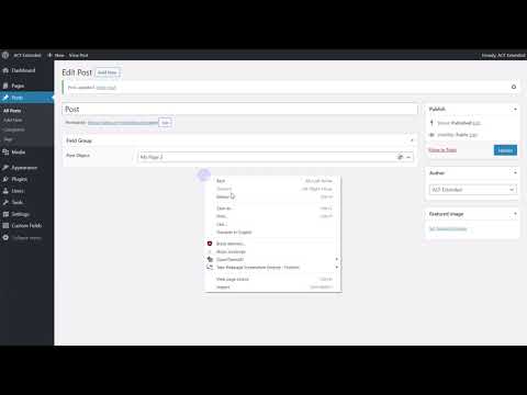 ACF Extended: Post Object Inline Post Edit/Create