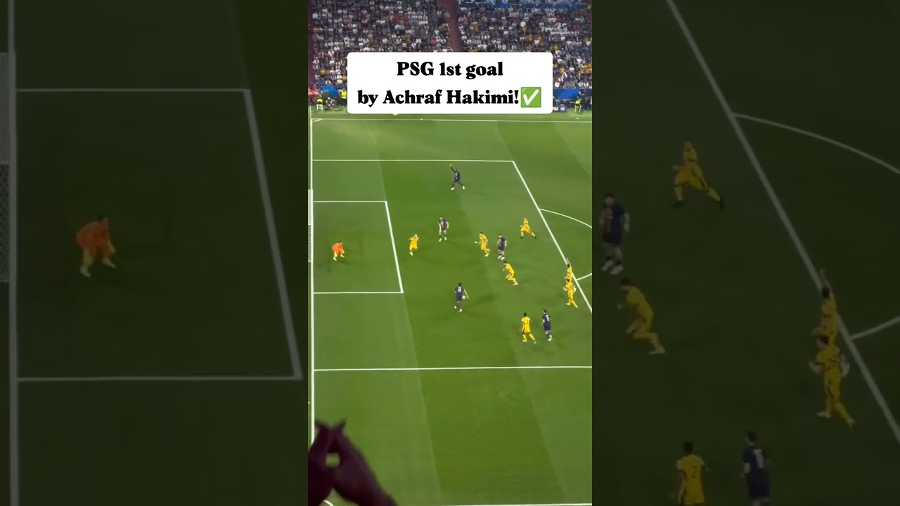 Achraf Hakimi first goal vs Inter Milan #ucl #football #psg #championsleague